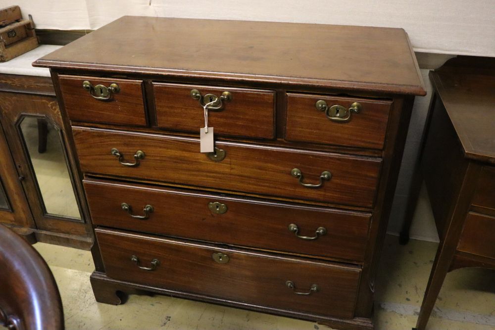 A George III mahogany chest, width 102cm depth 53cm height 97cm